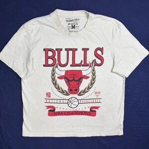 Mitchell & Ness Chicago Bulls NBA Champions Kids T-Shirt Gray Medium HWC Graphic